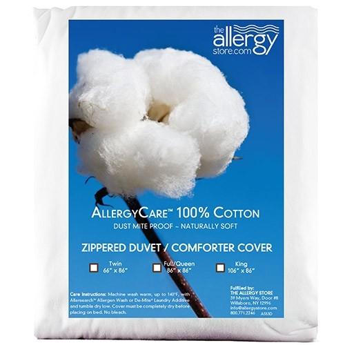 AllergyCare™ 100% Cotton Comforter / Duvet Cover Zippered Duvet / Comforter Cover Bargoose Home Textiles, Inc. Twin 66" x 86"
