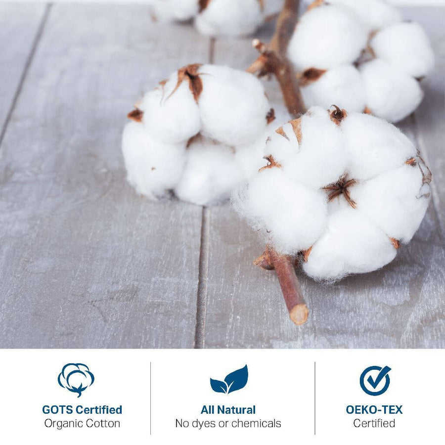 AllergyCare™ - Organic Cotton Zippered Mattress Encasement, GOTS, OKEO-TEX Certified Zippered Mattress Protector / Cover Bargoose Home Textiles, Inc.