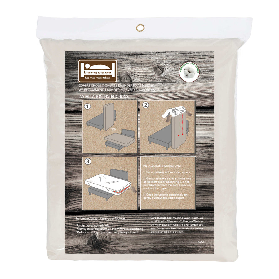 AllergyCare™ - Organic Cotton Zippered Mattress Encasement Zippered Mattress Protector / Cover Bargoose Home Textiles, Inc.