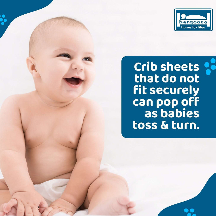 Baby Crib Fitted Saftey® Sheets Crib Sheet Bargoose Home Textiles, Inc.