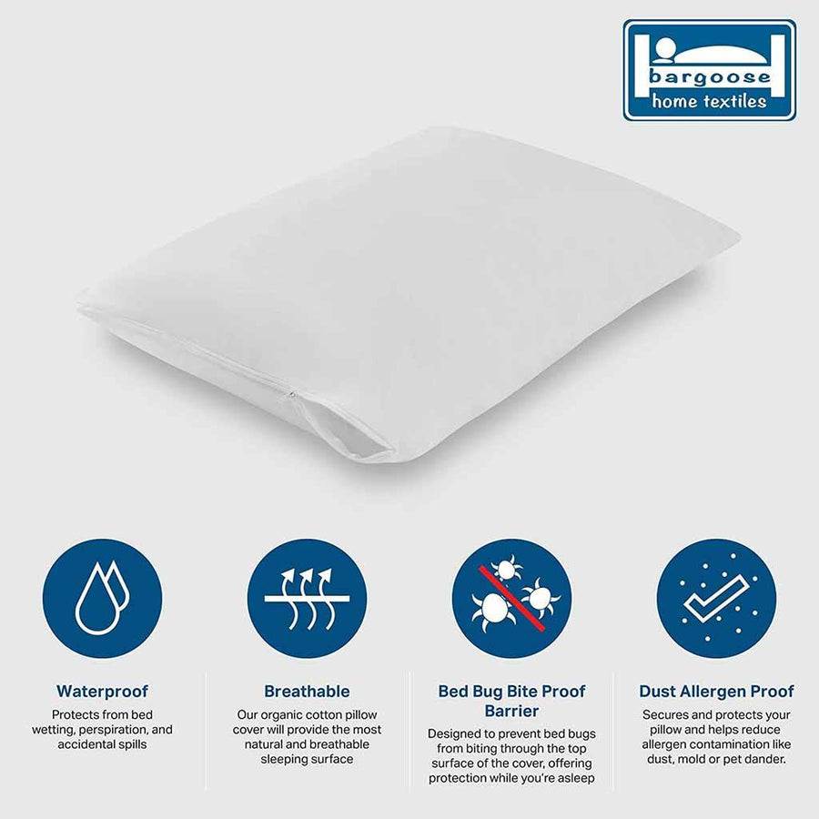 Bargoose’s Bedbug Solution™ Elite - Zippered Pillow Encasement Pillow Protector Bargoose Home Textiles, Inc.