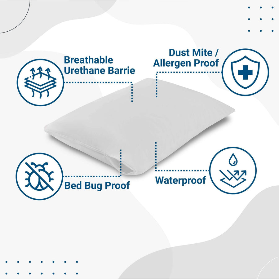 Basic - Zippered Polypropylene Bed Bug Proof Pillow Encasement Pillow Protector Bargoose Home Textiles, Inc.