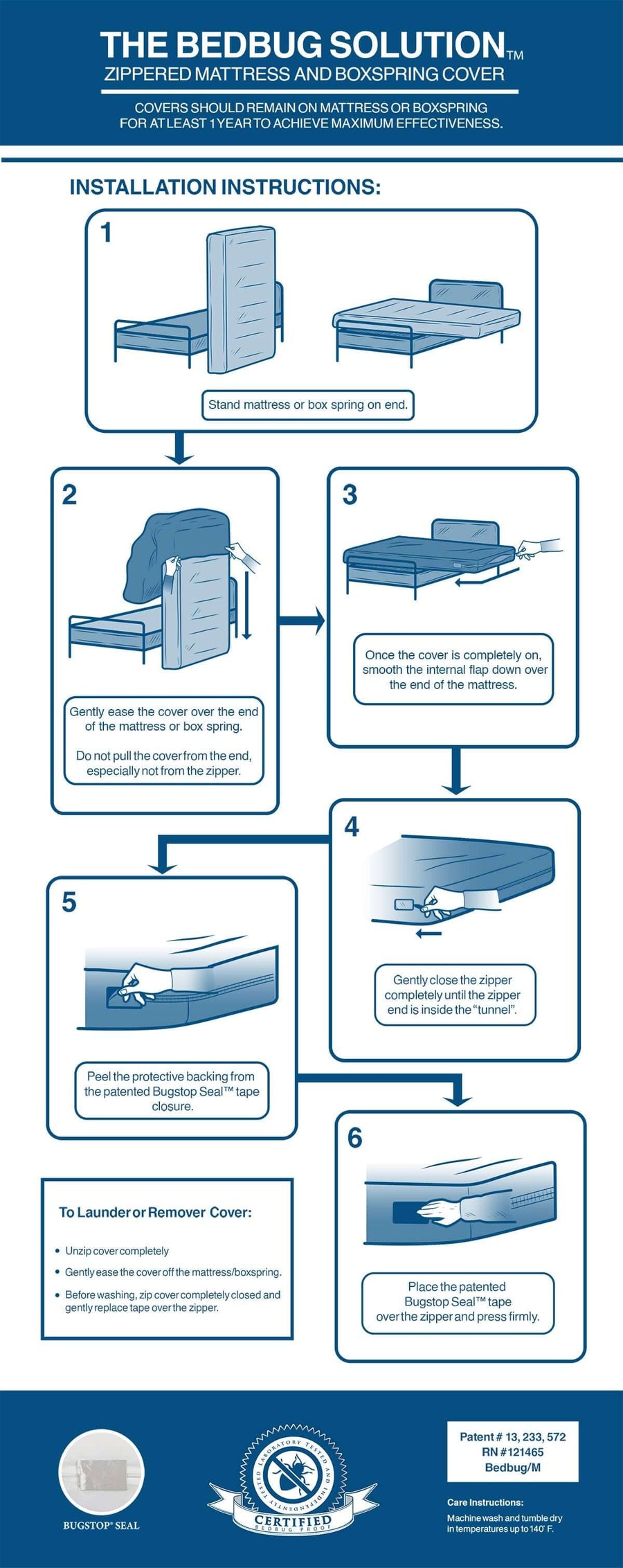 BedBug Solution™ Hybrid Zippered Mattress Encasing - Stretches To Fit 9-12" Mattresses Zippered Mattress Protector / Cover Bargoose Home Textiles, Inc.