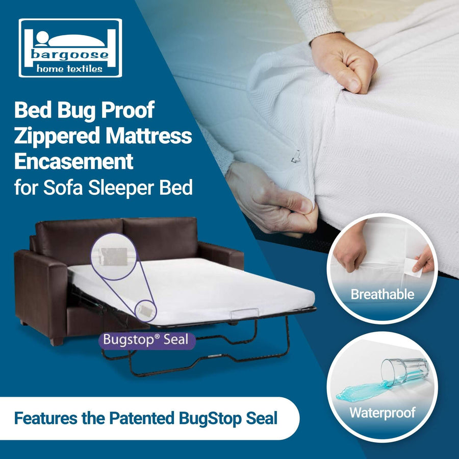 BedBug Solution™ Sofa Sleeper Elite Zippered Mattress Encasement Zippered Mattress Protector / Cover Bargoose Home Textiles, Inc.