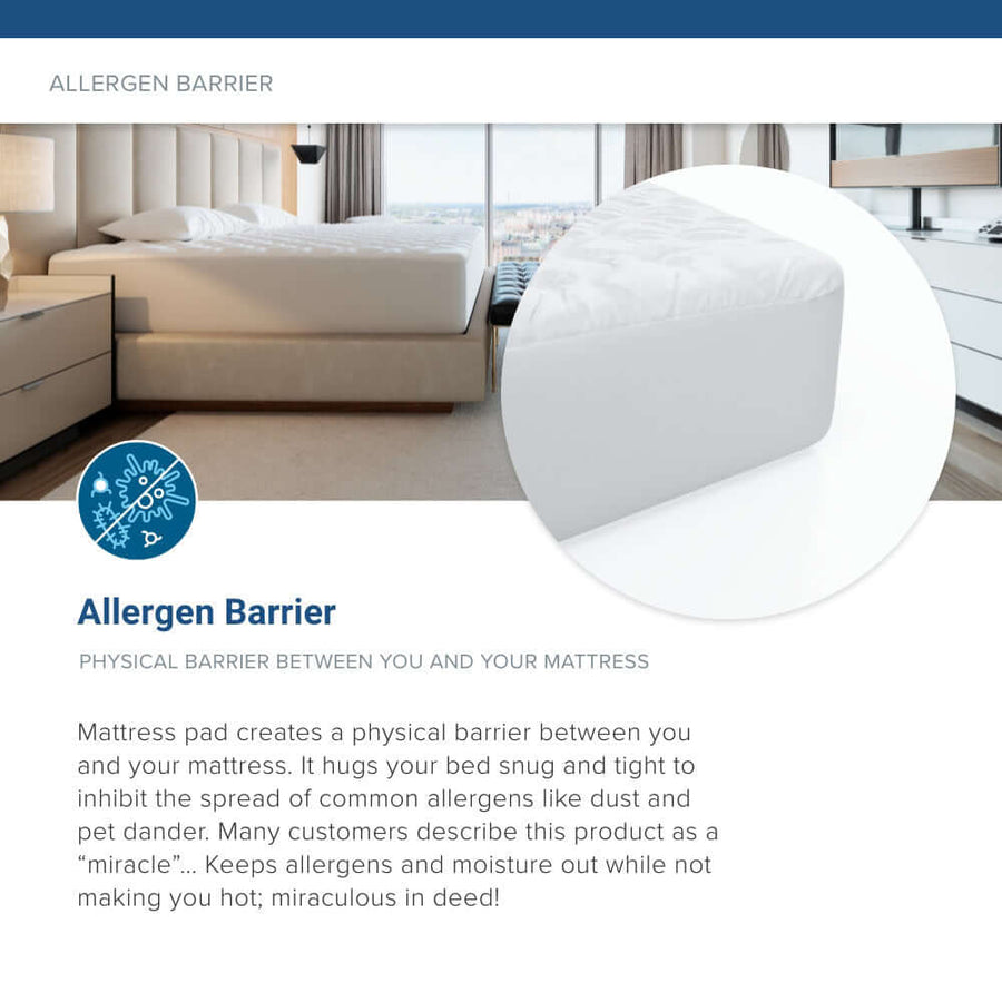 Deluxe Four Ply Quilted Waterproof Mattress Pad Waterproof Mattress Pad Bargoose Home Textiles, Inc.