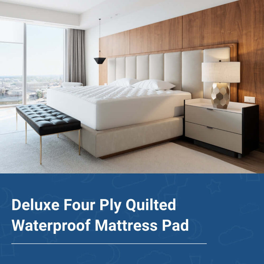 Deluxe Four Ply Quilted Waterproof Mattress Pad Waterproof Mattress Pad Bargoose Home Textiles, Inc.