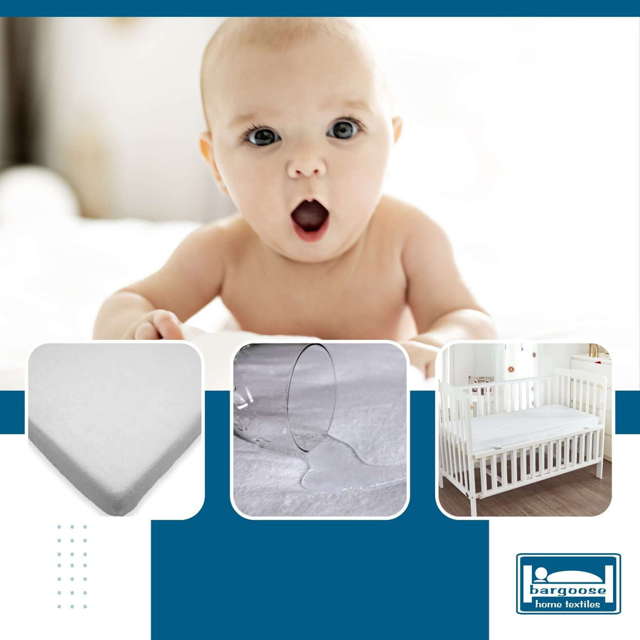 Premium Waterproof Terry Cloth Crib Mattress Cover Mattress Protector Bargoose Home Textiles, Inc.
