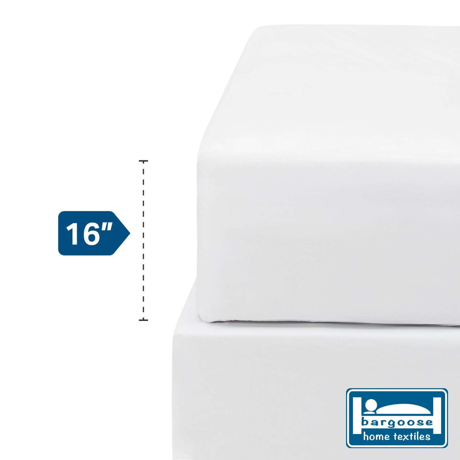 Vinyl Mattress Cover - Fitted Six (6) Gauge | Bed Protector | Waterproof Box Spring Encasement Mattress Protector Bargoose Home Textiles, Inc. Twin 39" x 75" 16"