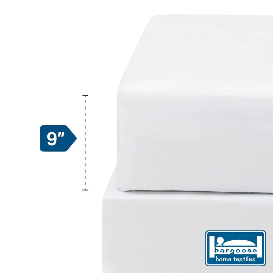 Vinyl Mattress Cover - Fitted Six (6) Gauge | Bed Protector | Waterproof Box Spring Encasement Mattress Protector Bargoose Home Textiles, Inc. Twin 39" x 75" 9"