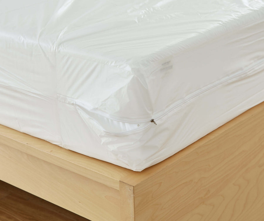 Vinyl Zippered Mattress Protector | Waterproof Box Spring Encasement | Guards Against Pests & Liquids | Taffeta Finish Zippered Mattress Protector Bargoose Home Textiles, Inc.