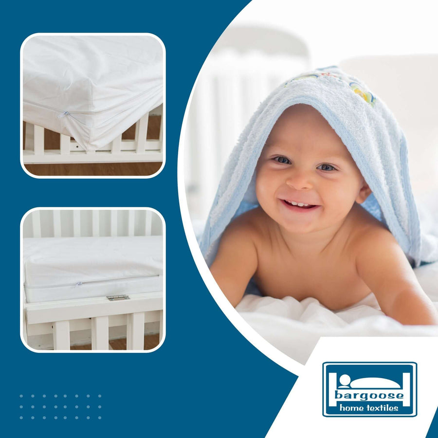 Zippered Baby Crib Bassinet Mattress Sheets / Covers Zippered Crib Mattress Protector Bargoose Home Textiles, Inc.
