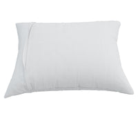 White AllergyCare zippered cotton pillow protector on a white background