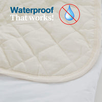 Close-up of the waterproof crib mattress pad