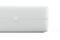 Side view of the Elite encasement fully wrapping a mattress on all sides with breathable knit fabric