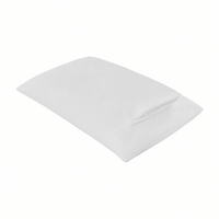 A white rectangular french fold pillowcase, shown at an angle on a solid white background.