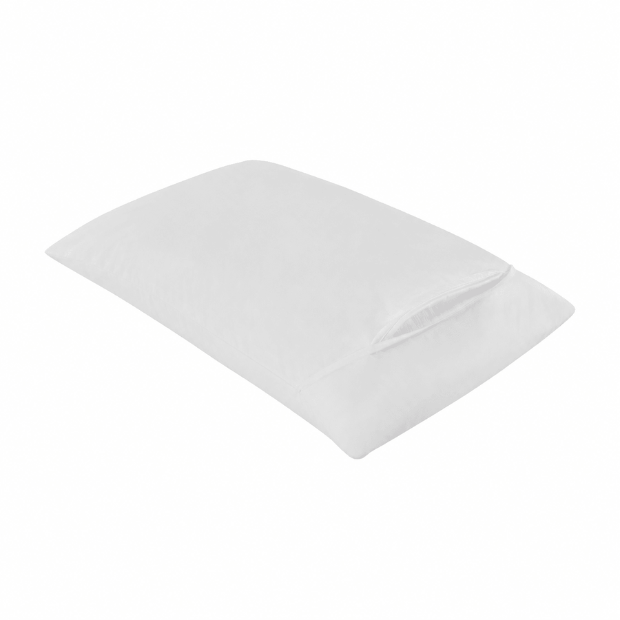 A white rectangular french fold pillowcase, shown at an angle on a solid white background.