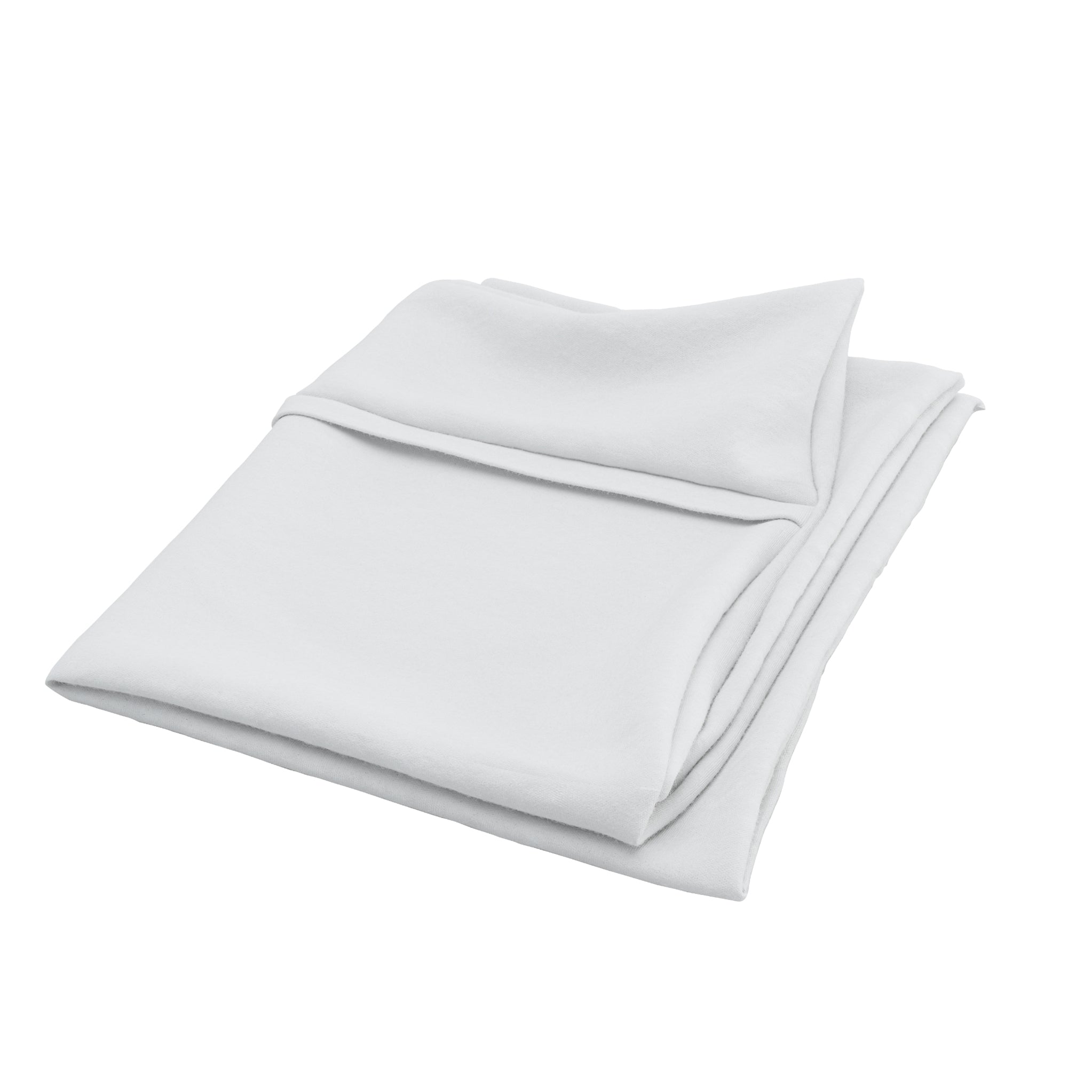 Folded white AllergyCare Pillow Protector on a white background