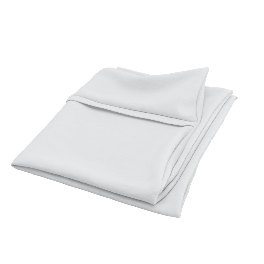Folded white AllergyCare Pillow Protector on a white background