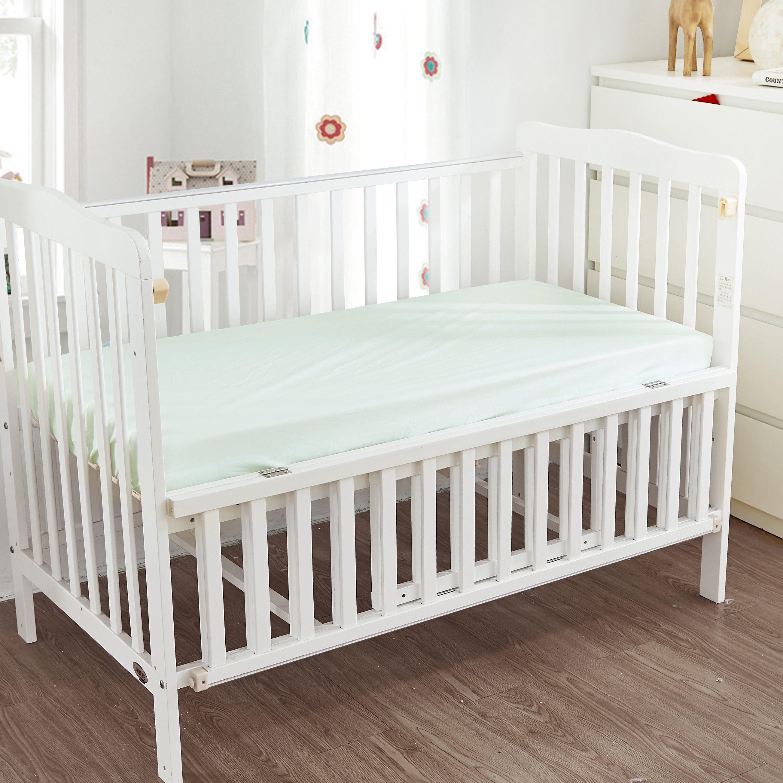 Baby Crib Fitted Saftey® Sheets Crib Sheet Bargoose Home Textiles, Inc. 22" x 44" x 3" Mint 