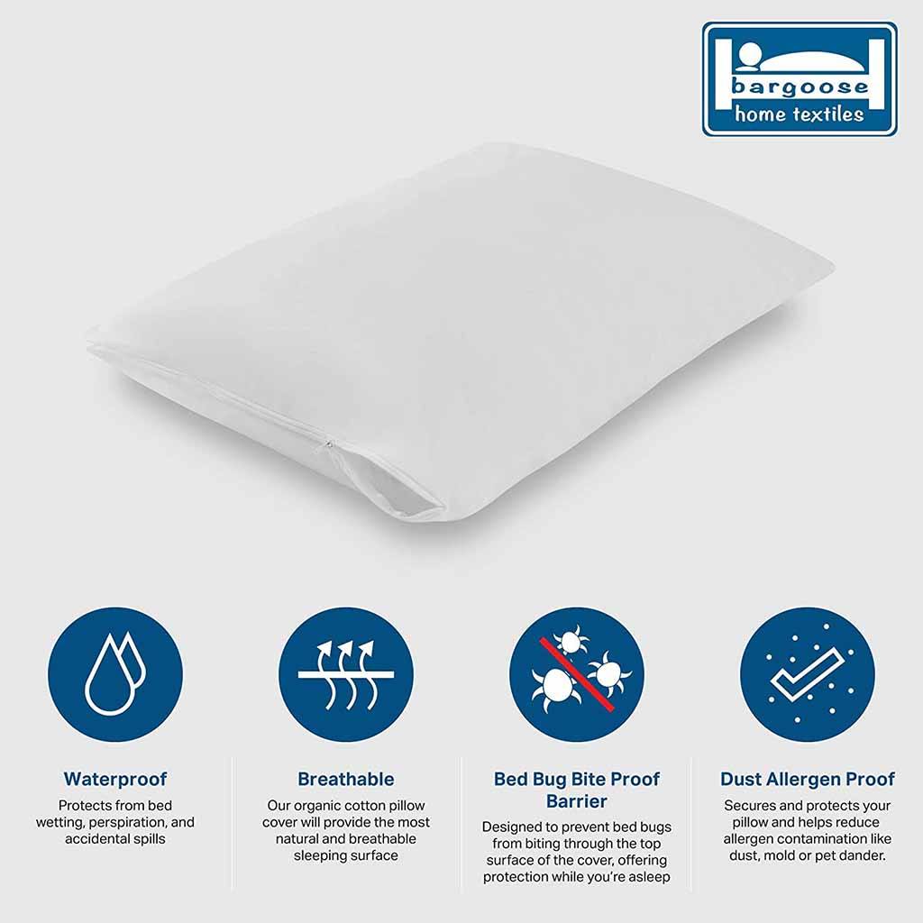 Bargoose’s Bedbug Solution™ Elite - Zippered Pillow Encasement Pillow Protector Bargoose Home Textiles, Inc. 