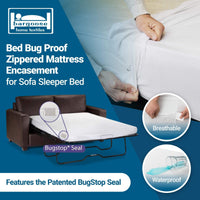 BedBug Solution™ Sofa Sleeper Elite Zippered Mattress Encasement Zippered Mattress Protector / Cover Bargoose Home Textiles, Inc. 