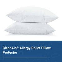 CleanAir® Allergy Relief Pillow Protector - Zippered Pillow Encasement For Dust Mites Allergens, Sweat, And Spills Pillow Protector Bargoose Home Textiles, Inc. 