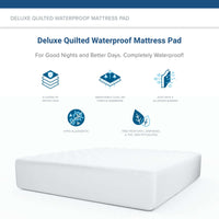 Deluxe Four Ply Quilted Waterproof Mattress Pad Waterproof Mattress Pad Bargoose Home Textiles, Inc. 