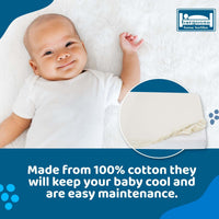 Natural Cotton Fitted Safety® Crib Sheets Crib Sheet Bargoose Home Textiles, Inc. 