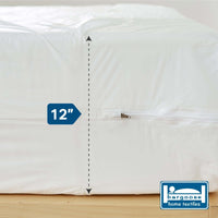 Vinyl Zippered Mattress Protector | Waterproof Box Spring Encasement | Guards Against Pests & Liquids | Taffeta Finish Zippered Mattress Protector Bargoose Home Textiles, Inc. 